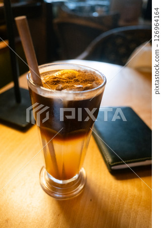Espresso tonic in a Polish cafe Espresso tonic in a Polish cafe 126964164