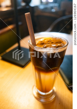 Espresso tonic in a Polish cafe Espresso tonic in a Polish cafe 126964167