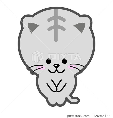 鞠躬貓（灰色A紋） 126964188
