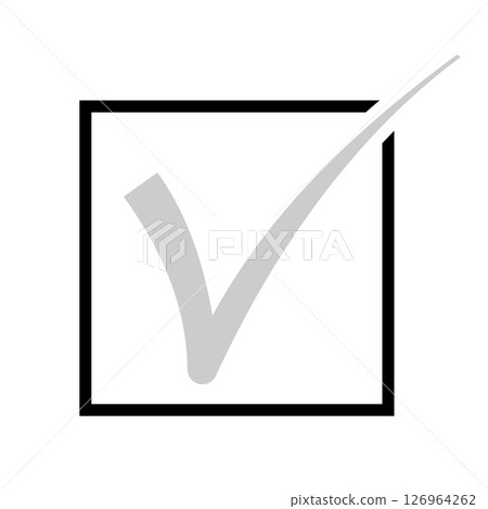 Grey tick mark - incomplete 126964262