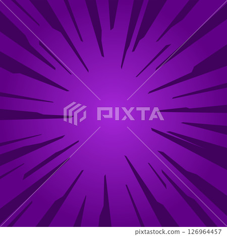 Comic book halftone effect template with radial colorful background. 126964457