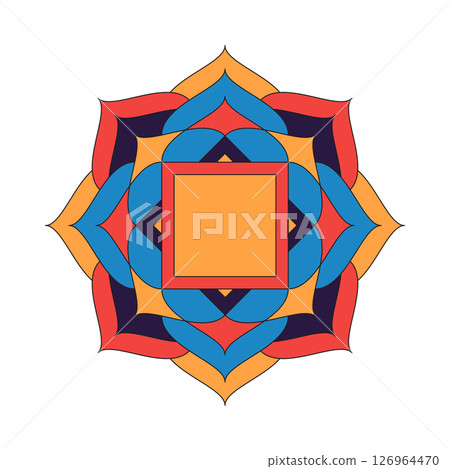 Vector mandala, floral, flower mandala, oriental mandala, coloring mandala. 126964470
