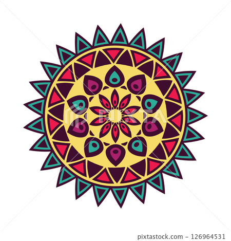Flower mandalas vintage decorative elements. 126964531