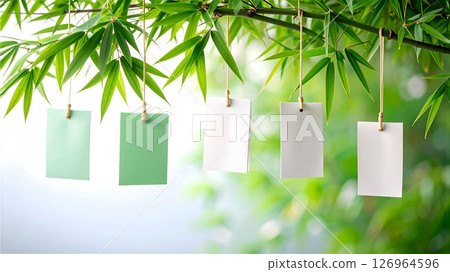 Tanabata decorations, strips of paper decorations 126964596