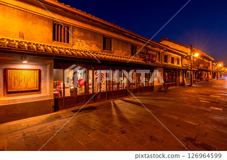 大分縣臼杵市濱町的夜景 大分縣臼杵市濱町的夜景 126964599