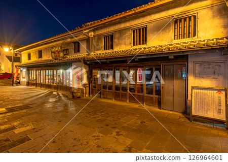 大分縣臼杵市濱町的夜景 大分縣臼杵市濱町的夜景 126964601