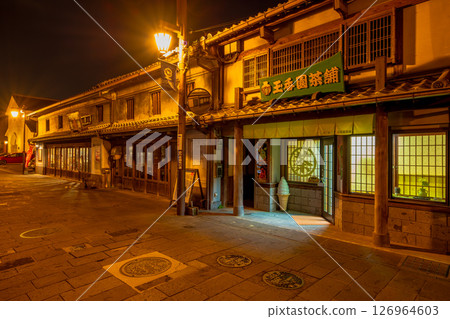 大分縣臼杵市濱町的夜景 大分縣臼杵市濱町的夜景 126964603