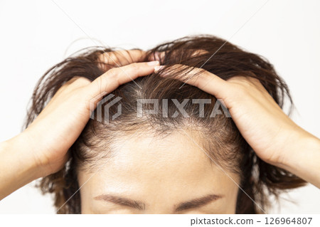 Middle women who care about hair Middle women who care about hair 126964807