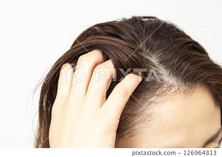 Middle women who care about hair Middle women who care about hair 126964813