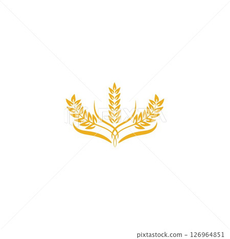 Agriculture Wheat logo template vector icon design 126964851