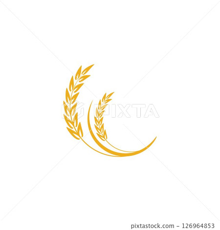 Agriculture Wheat logo template vector icon design 126964853