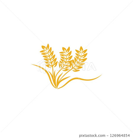 Agriculture Wheat logo template vector icon design 126964854
