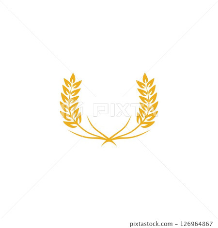 Agriculture Wheat logo template vector icon design 126964867
