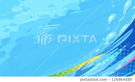 Cool water and effect style frame material_16:9 Cool water and effect style frame material_16:9 126964889