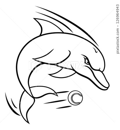 Dolphin Animal Tennis Ball Sports Team Mascot 126964943