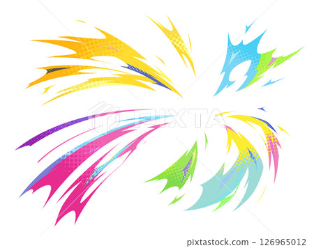 Colorful pop shockwave effect background illustration 126965012