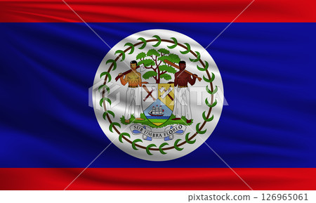 Vector flag of Belize 126965061