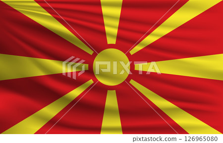 Vector flag of North Macedonia 126965080