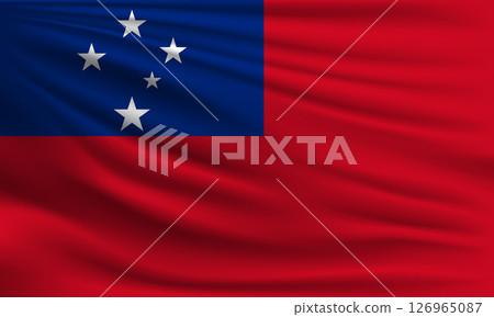 Vector flag of Samoa Vector flag of Samoa 126965087