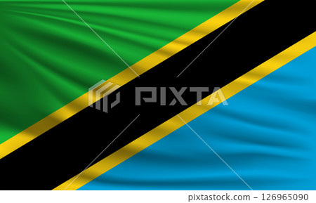 Vector flag of Tanzania 126965090