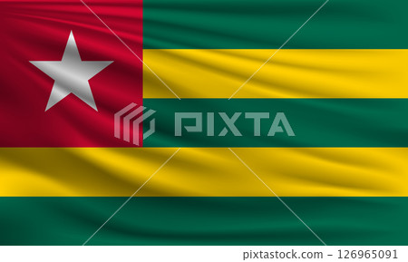 Vector flag of Togo 126965091