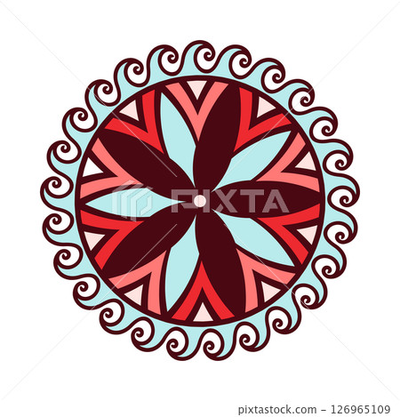 Vector hand drawn doodle mandala. 126965109