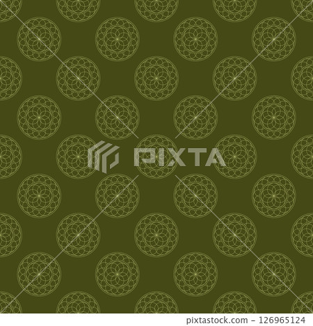 Greek floral mandalas seamless pattern. Greek floral mandalas seamless pattern. 126965124