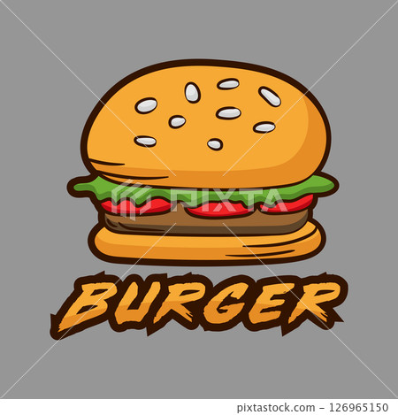 Vector logo for burgers food restaurant. 126965150