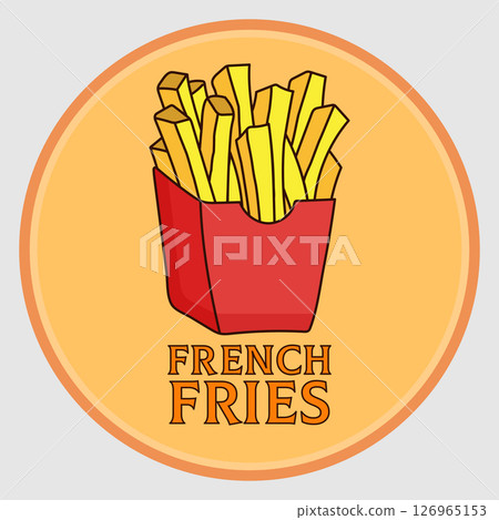 French fries vector concept design element for restaurant menu. 126965153