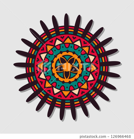 Vector mandala floral mandala vector illustration. Vector mandala floral mandala vector illustration. 126966468