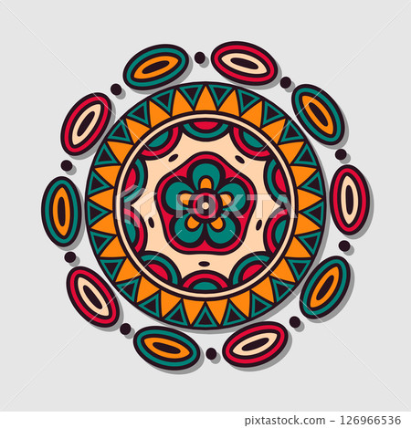 Flower mandala vector 126966536