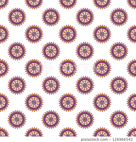 Seamless, floral ornamental background stylized medieval mosaics. 126966542