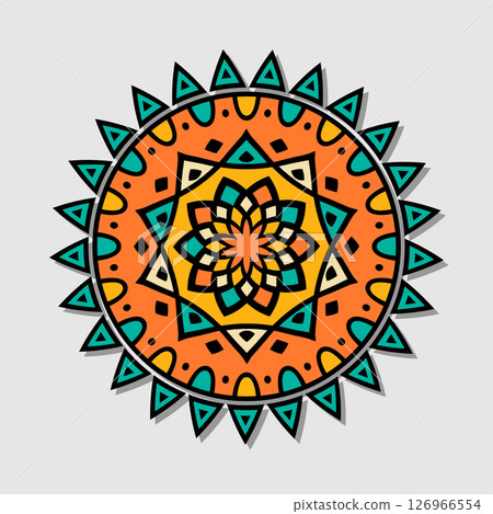 Vector floral mandala Vector floral mandala 126966554