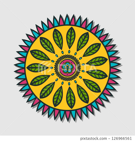 Flower mandala vector 126966561