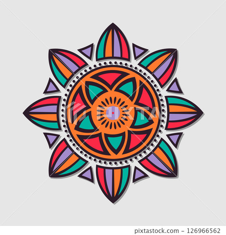 Indian mandala vector 126966562