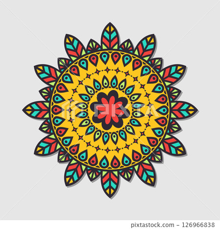 Flower mandala vector 126966838