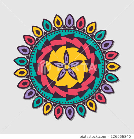 Indian mandala vector 126966840