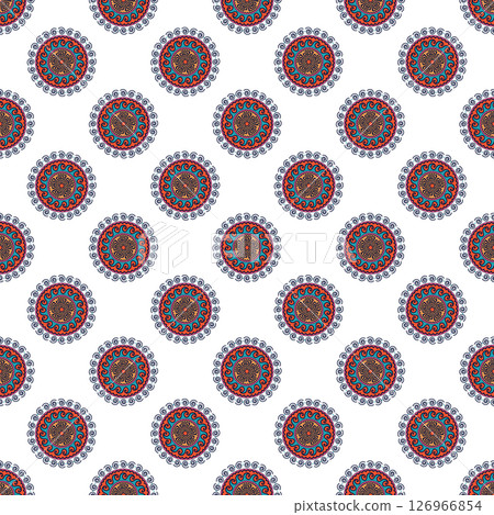 Seamless pattern vintage decorative elements. 126966854