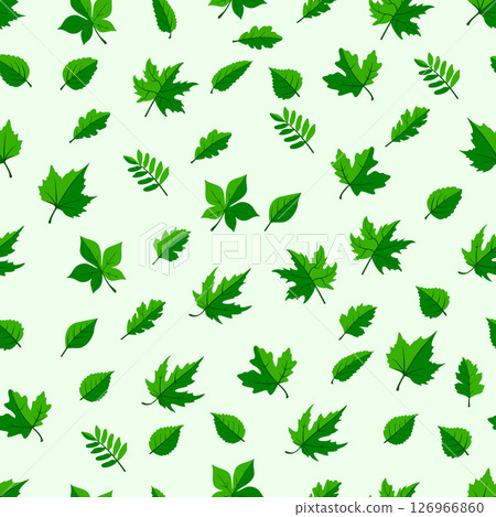 Seamless pattern in nature style green. 126966860