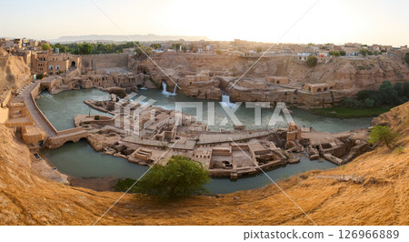 Panorama of Shushtar historical hydraulic system in Iran 126966889