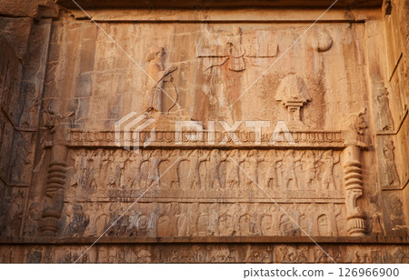 Ancient persian inscription in Persepolis, Iran Ancient persian inscription in Persepolis, Iran 126966900