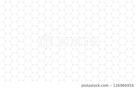 A pattern of hexagonal lines with rounded corners 126966958
