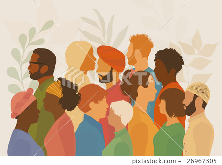 Mental health awareness. Diverse head silhouette profiles. Emotional balance. OurMindsMatter 126967305