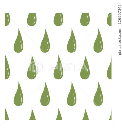 Green drops. Olive oil. Seamless pattern. Vector illustration. 126967342