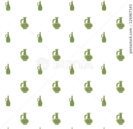 Silhouette of an old jug. Seamless pattern. Vector illustration. 126967343