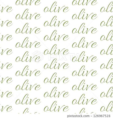 Olive lettering. Seamless pattern. illustration. Olive lettering. Seamless pattern. illustration. 126967528