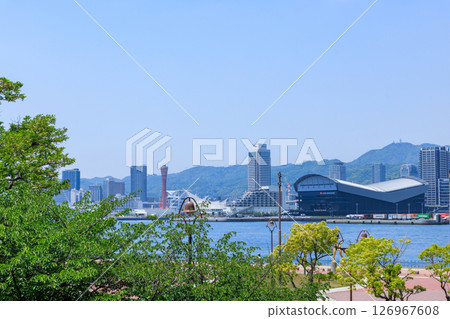 Kobe cityscape in early summer (Chuo-ku, Kobe, Hyogo Prefecture) 126967608