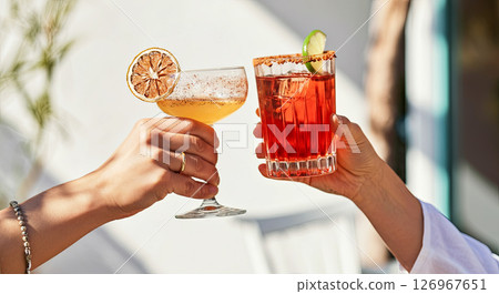 Cheers to vibrant moments! Celebrate in style with these stunning, refreshing cocktails 126967651