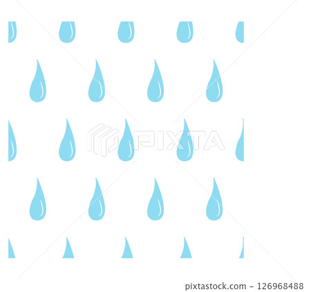 Blue drops of water, rain. Seamless pattern. Vector illustration. 126968488