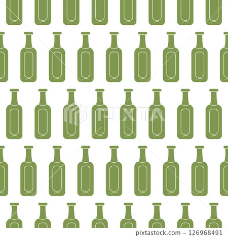 Olive oil bottle. Seamless pattern. Vector illustration 126968491